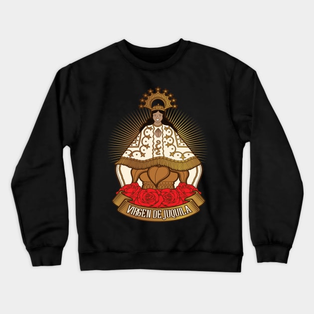 VIRGEN DE JUQUILA Crewneck Sweatshirt by Velvet Love Design 